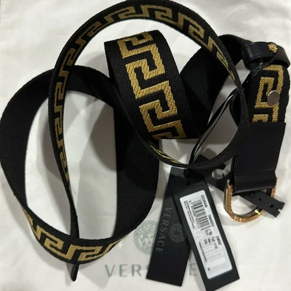 Versace | Accessories | Versace Fabric Belt With Greca  display picture 3
